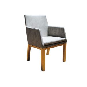 Polo Chair Wooden Base Grey