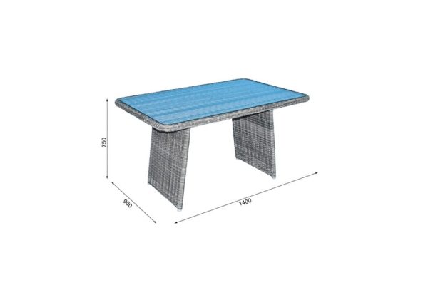 Ray Table 140x90x75 Dimension
