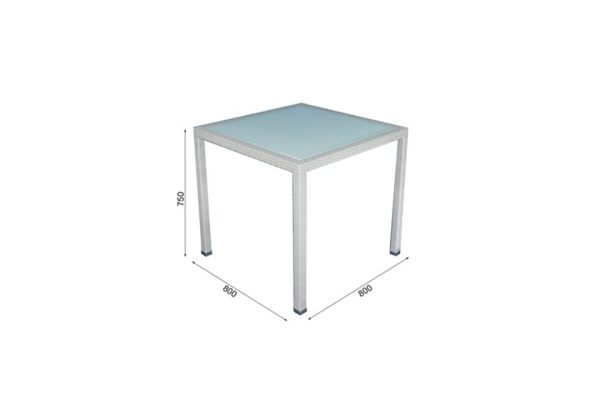 Ray Table 80x80x75 Dimension