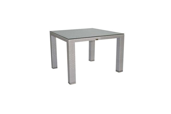 Square Table Satin White 100x100x75